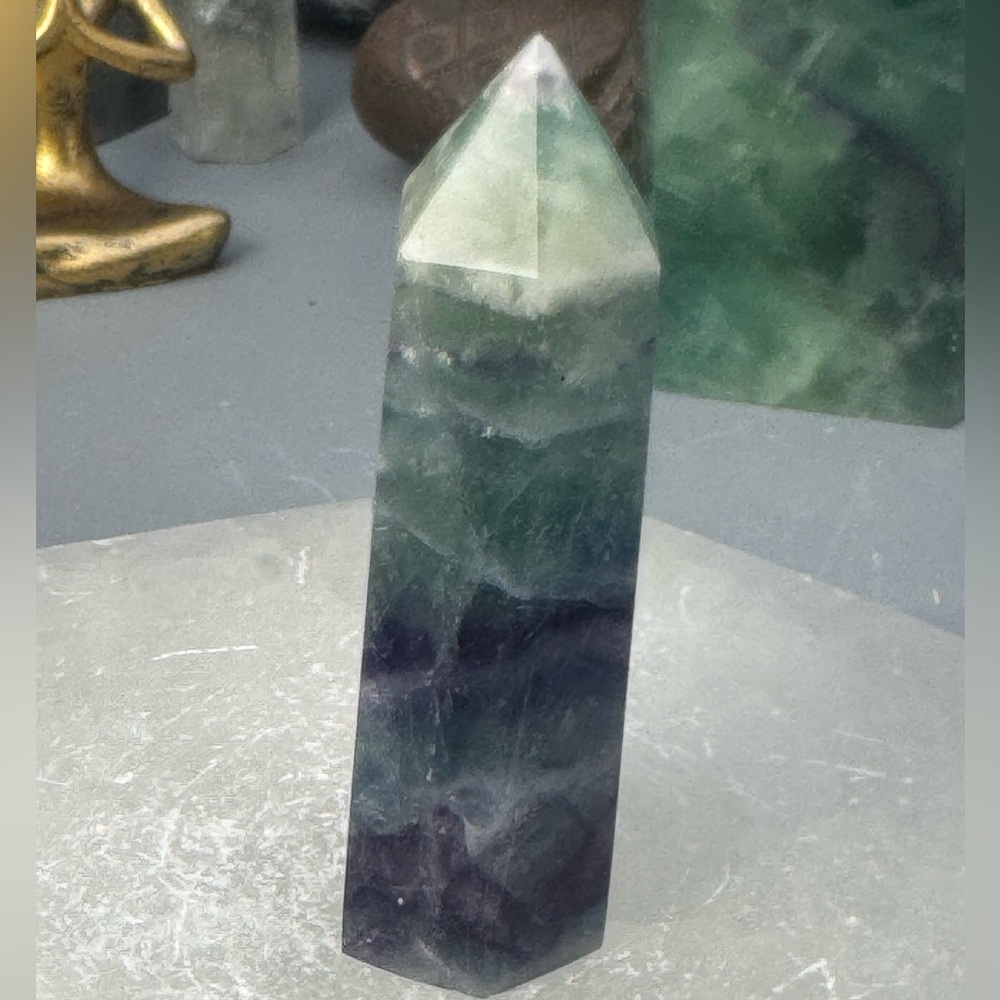 Candy-Colored Fluorite Mini Towers 💚💙💜 | Green Blue Purple Fluorite Crystal FLD